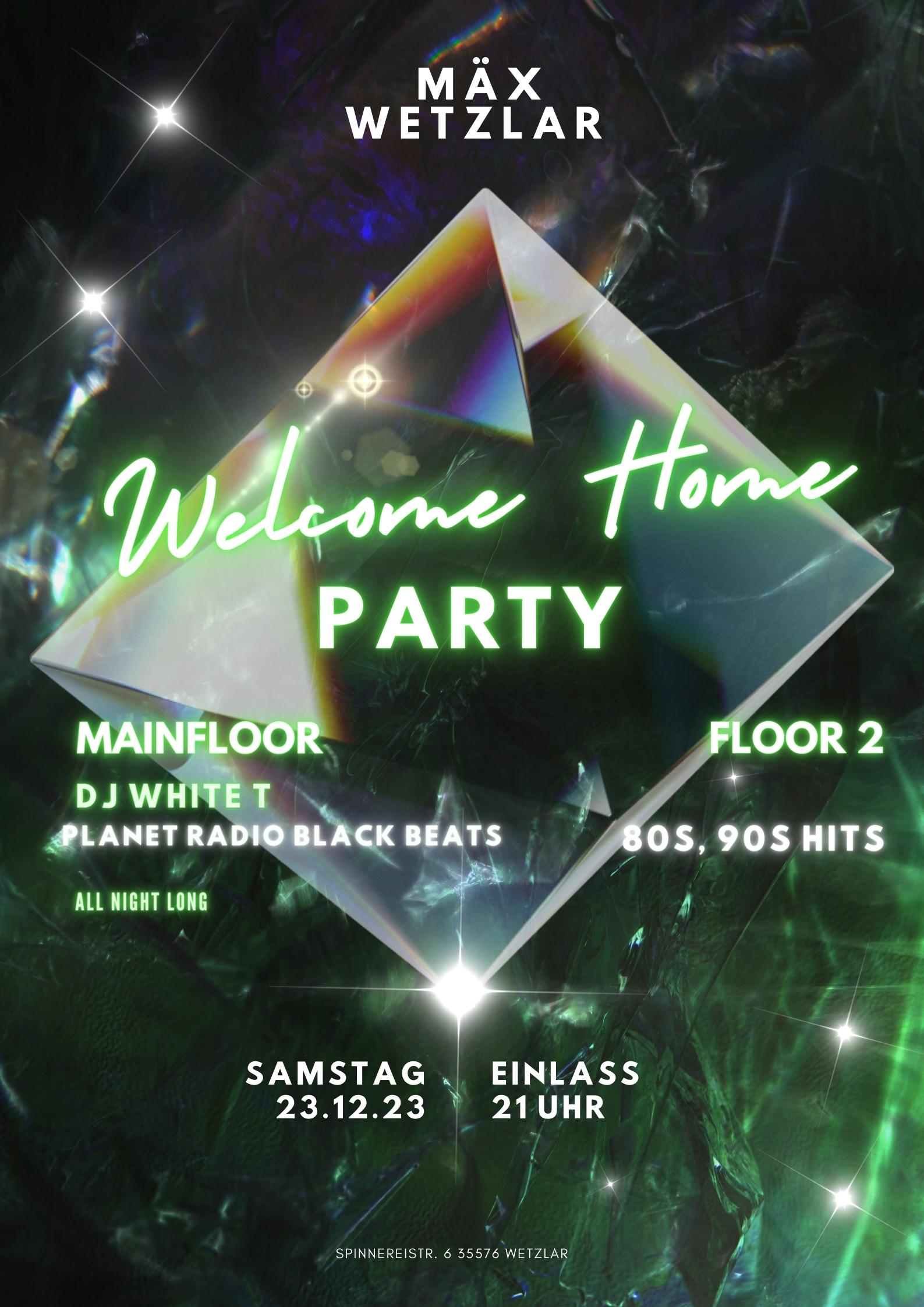 Neon Green Black Night Party Poster